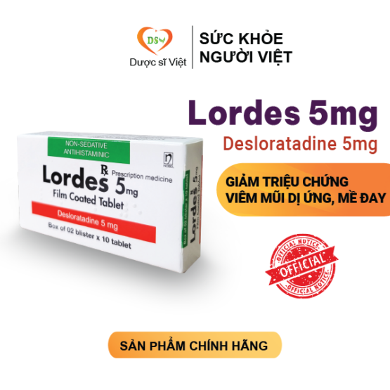 Lordes 5mg – Viên nén bao phim desloratadine 5mg