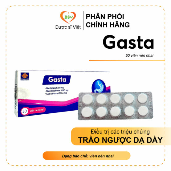 Gasta – Điều trị chứng Trào ngược dạ dày – thực quản