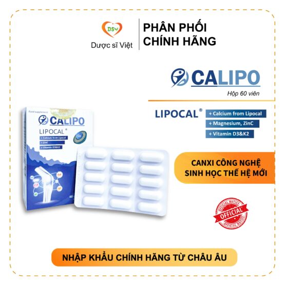 CALIPO - CANXI LIPOCAL CÔNG NGHỆ SINH HỌC TỐI ƯU HẤP THU
