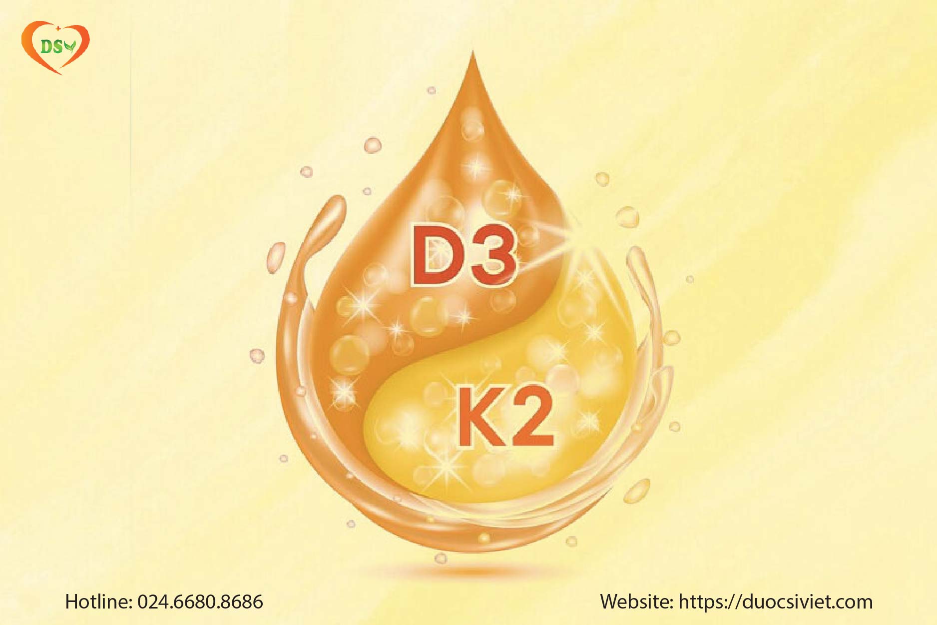Kết hợp vitamin D3&K2